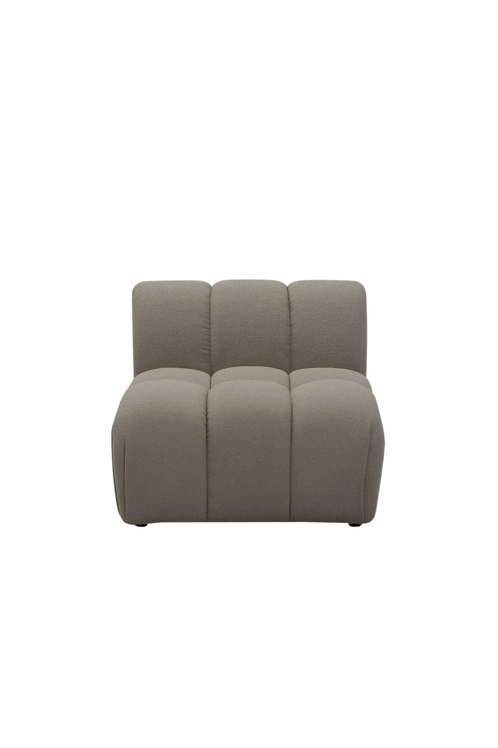Divani Casa Juniper – Asiento modular sin brazos de tela gris moderno