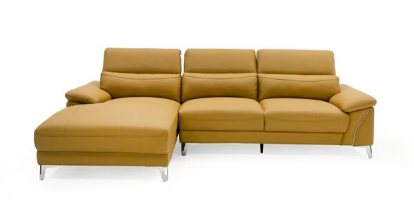 Sala Divani Casa Sura - Sofá seccional moderno de
  cuero color camel con orientación izquierda – Envíos a todo México |
  FurnitureMX
