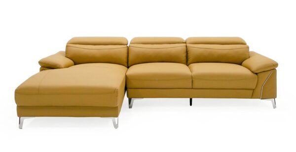Sala Divani Casa Sura - Sofá seccional moderno de
  cuero color camel con orientación izquierda – Envíos a todo México |
  FurnitureMX