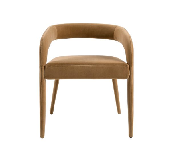 Mueble Modrest Mundra - Silla de comedor moderna de
  tela color canela – Envíos a todo México | FurnitureMX