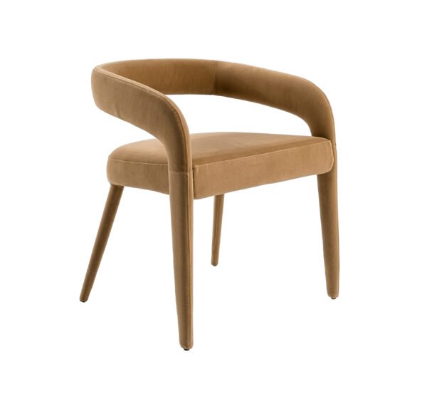 Mueble Modrest Mundra - Silla de comedor moderna de
  tela color canela – Envíos a todo México | FurnitureMX