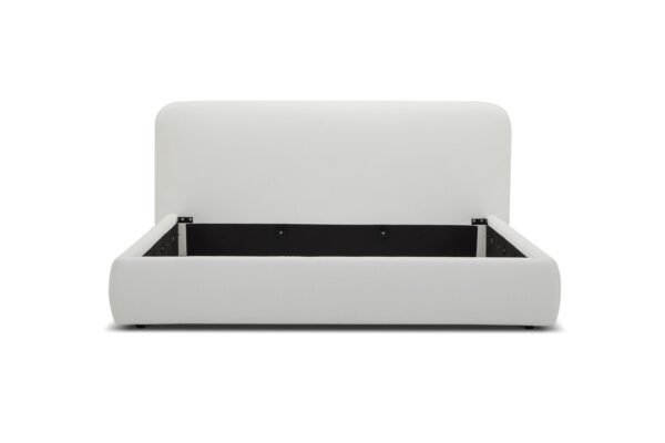 Mueble Queen Modrest Liam - Cama moderna tapizada
  en tela color marfil – Envíos a todo México | FurnitureMX