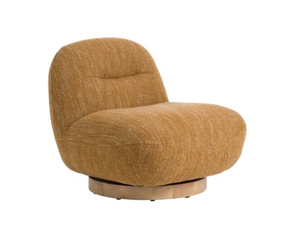 Mueble Modrest Renee - Silla decorativa giratoria
  moderna de tela mostaza – Envíos a todo México | FurnitureMX