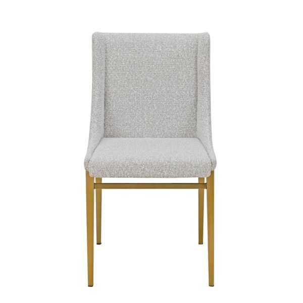 Mueble Modrest Mimi - Silla de comedor moderna de
  tela gris claro + silla de comedor de latón antiguo (juego de 2) – Envíos a
  todo México | FurnitureMX