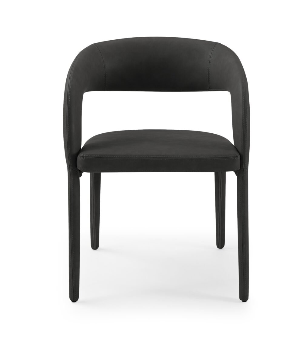 Modrest Faerron – Silla de comedor moderna de polipiel negra
