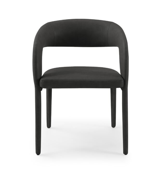 Mueble Modrest Faerron - Silla de comedor moderna
  de polipiel negra – Envíos a todo México | FurnitureMX