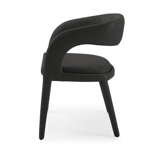 Mueble Modrest Faerron - Silla de comedor moderna
  de polipiel negra – Envíos a todo México | FurnitureMX