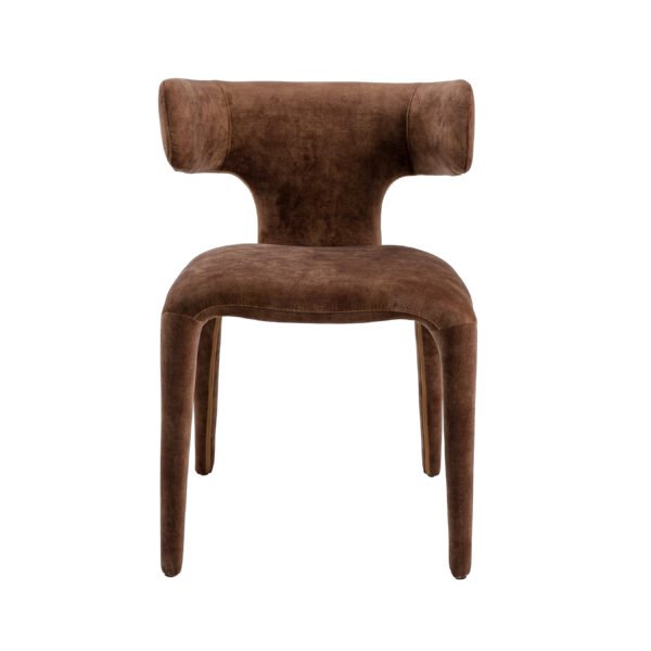 Mueble Modrest Saehee - Silla de comedor moderna de
  tela de terciopelo color camel – Envíos a todo México | FurnitureMX