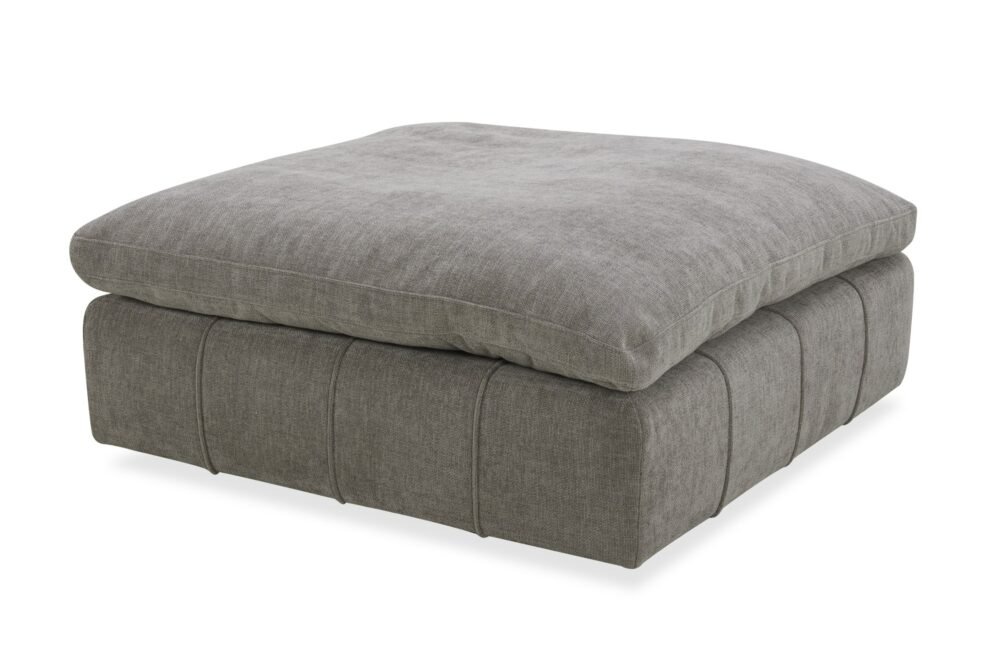 Divani Casa Vicki – Otomana moderna de tela gris