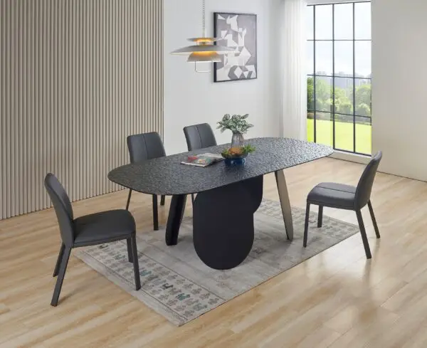 Mesa de comedor Modrest Maxine - Mesa de comedor
rectangular moderna de cristal gris martillado – Envíos a todo México |
FurnitureMX