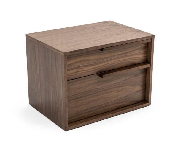 Mueble Modrest Amberlie - Mesita de noche moderna
  de nogal – Envíos a todo México | FurnitureMX