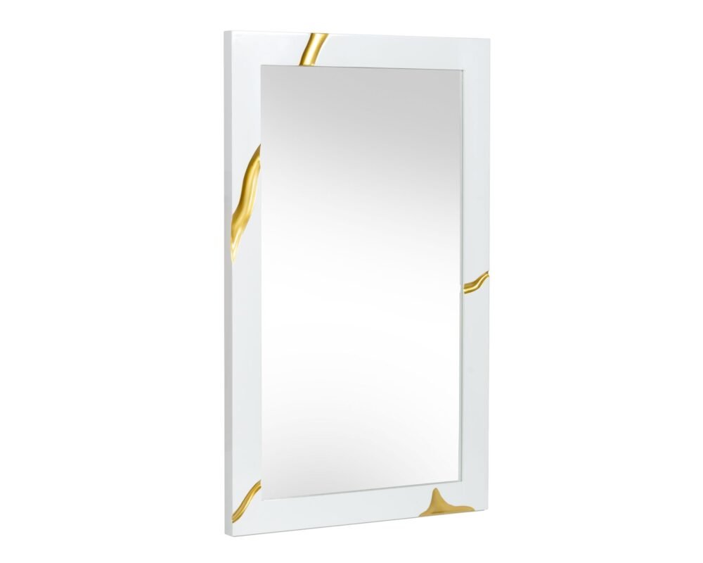 Espejo blanco moderno Modrest Aspen