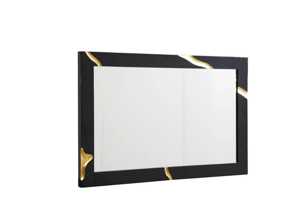 Modrest Aspen – Espejo grande negro moderno