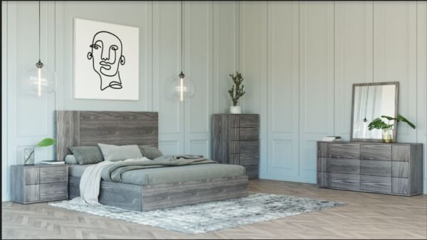 Mueble Nova Domus Asus - Cama italiana moderna gris
  olmo – Envíos a todo México | FurnitureMX