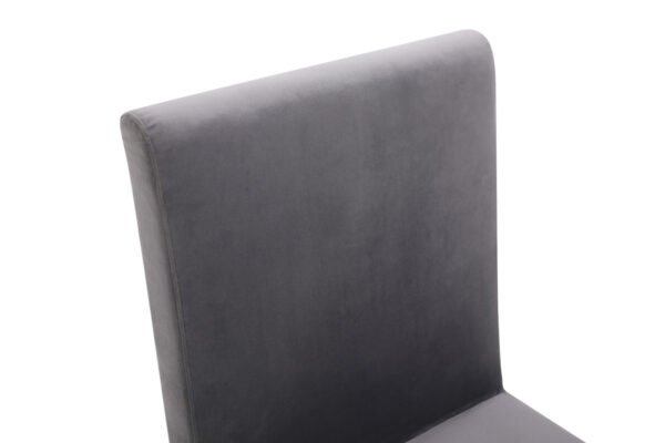 Mueble Sillas de comedor Modrest Reba modernas de
  terciopelo gris y acero inoxidable (juego de 2) – Envíos a todo México |
  FurnitureMX