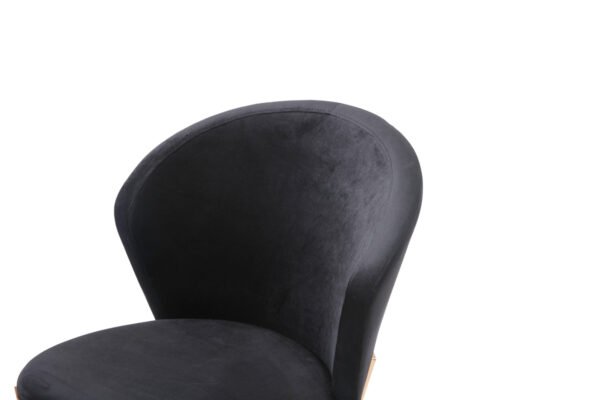 Mueble Silla de comedor Modrest Nadia moderna de
  terciopelo negro y oro rosa (juego de 2) – Envíos a todo México | FurnitureMX