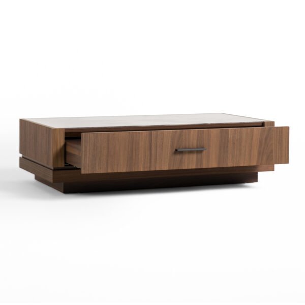 Mueble Nova Domus Bailey- Mesa de centro
  rectangular moderna de nogal – Envíos a todo México | FurnitureMX