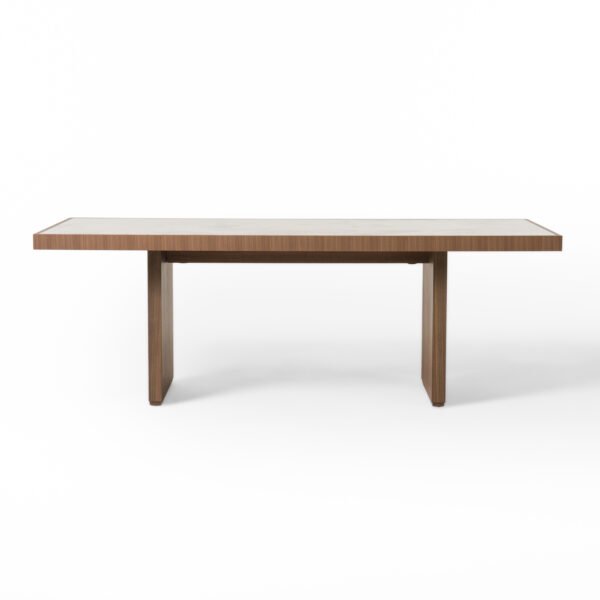Mesa de comedor Nova Domus Bailey- Mesa de comedor
  rectangular moderna de nogal – Envíos a todo México | FurnitureMX