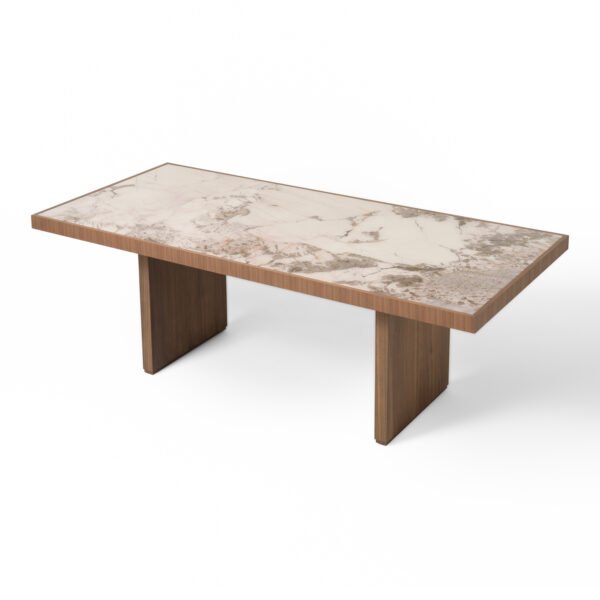 Mesa de comedor Nova Domus Bailey- Mesa de comedor
  rectangular moderna de nogal – Envíos a todo México | FurnitureMX