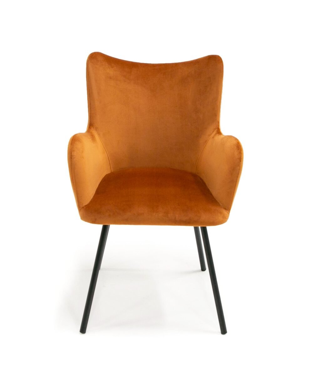 Modrest Barrett – Silla de comedor moderna en naranja y negro