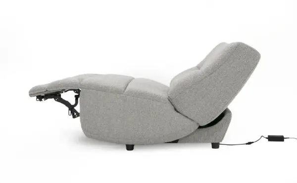 Mueble Divani Casa Basil - Sillón reclinable
eléctrico grande de tela gris moderno – Envíos a todo México | FurnitureMX