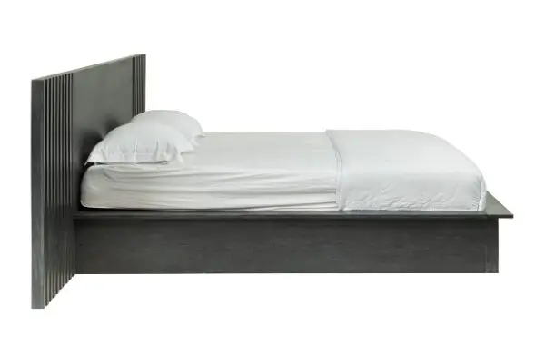 Mueble Modrest Manchester- Cama Q con plataforma
  contemporánea gris oscuro – Envíos a todo México | FurnitureMX