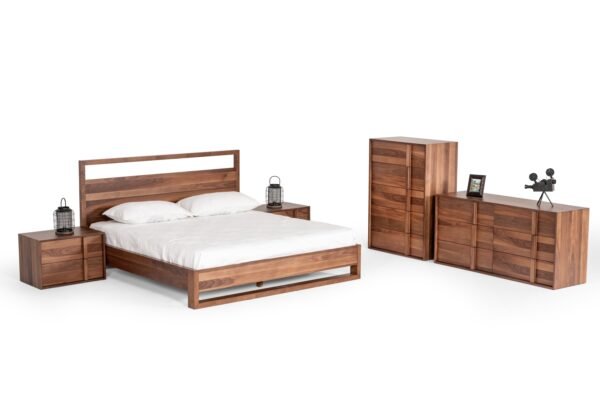 Mueble Nova Domus Berlin - Mesita de noche moderna
  en nogal – Envíos a todo México | FurnitureMX