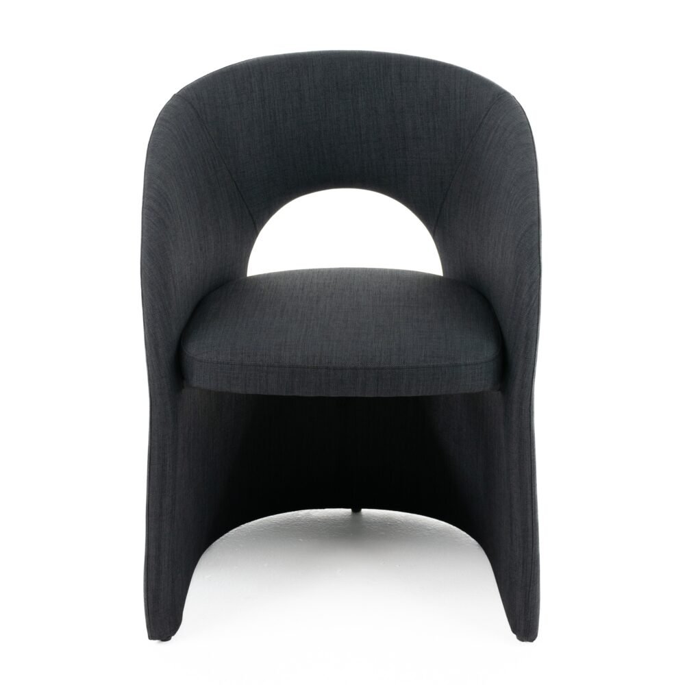 Modrest Brea – Silla de comedor de tela color carbón