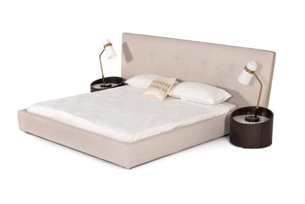 Mueble Modrest Brittany - Cama California King
  moderna de tela gris – Envíos a todo México | FurnitureMX