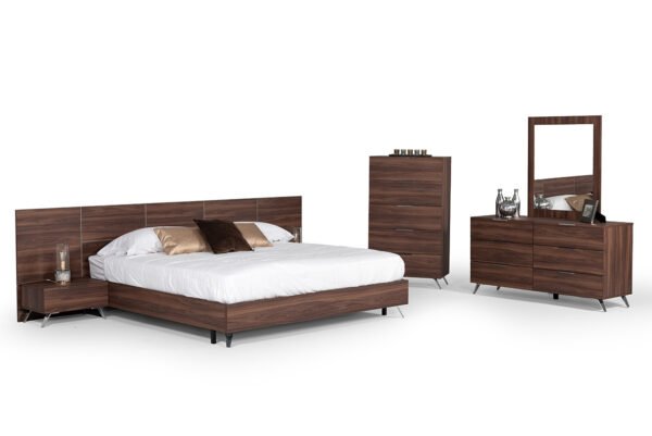 Mueble Nova Domus Brooklyn - Cama italiana moderna
  de nogal – Envíos a todo México | FurnitureMX