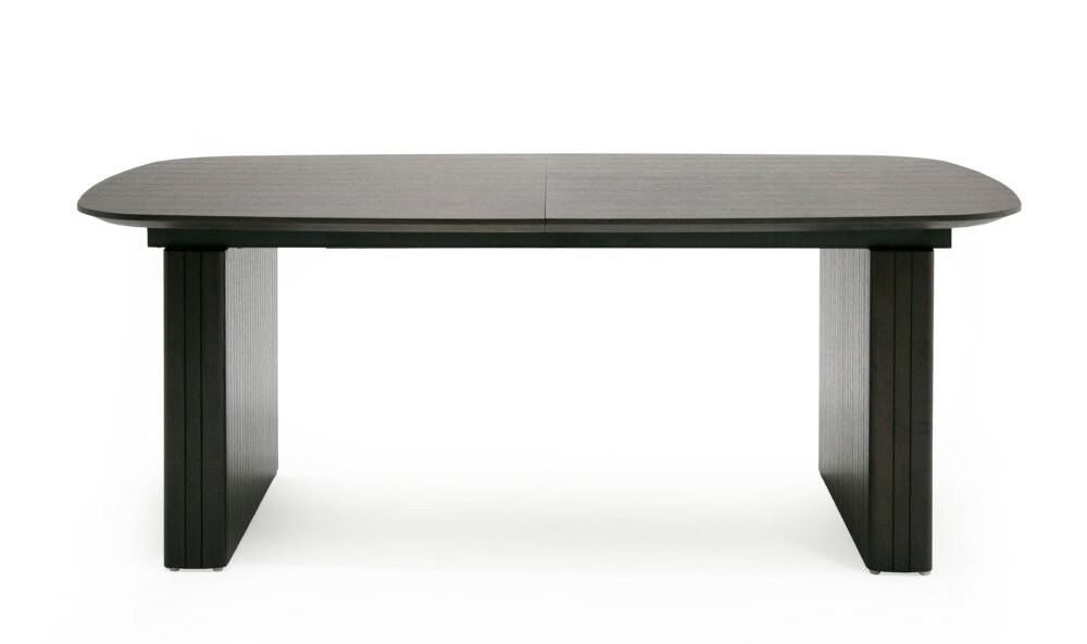 Modrest Calhoun – Mesa de comedor extensible moderna de roble ahumado