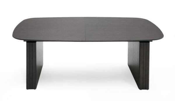 Mesa de comedor Modrest Calhoun - Mesa de comedor
  extensible moderna de roble ahumado – Envíos a todo México | FurnitureMX