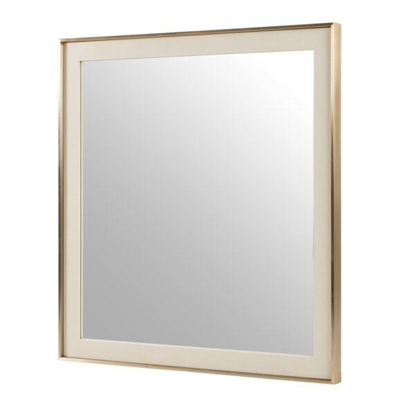 Espejo Nova Domus Cartier - Espejo moderno de latón
  cepillado Shagreen beige – Envíos a todo México | FurnitureMX