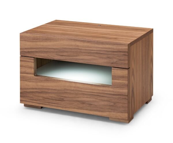 Mueble Modrest Ceres - Mesita de noche LED
  contemporánea de nogal – Envíos a todo México | FurnitureMX