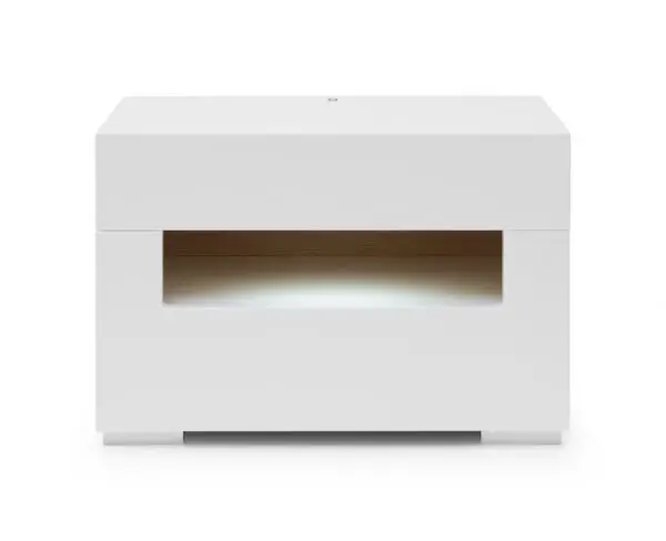 Mueble Mesita de noche moderna Ceres lacada en
blanco – Envíos a todo México | FurnitureMX