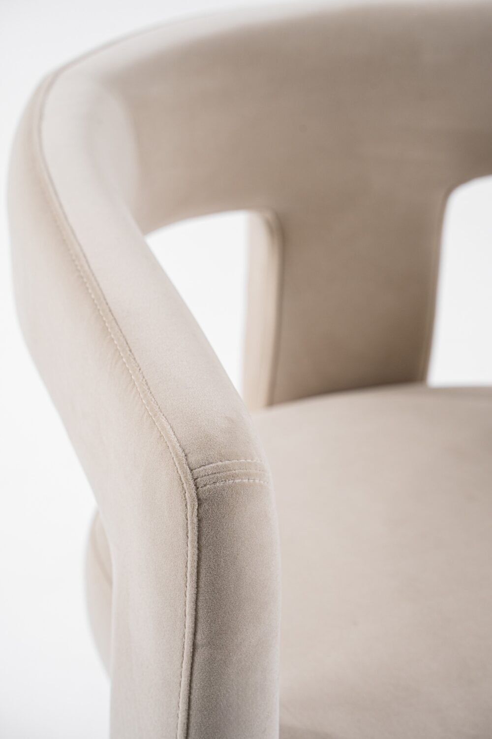 Modrest Cherish – Silla de comedor moderna de tela beige