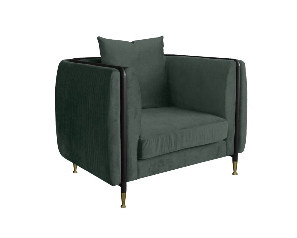 Divani Casa Oswego – Silla decorativa moderna de jade verde oscuro