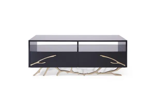 Mueble Mesa de centro moderna Modrest Legend en
negro y dorado – Envíos a todo México | FurnitureMX
