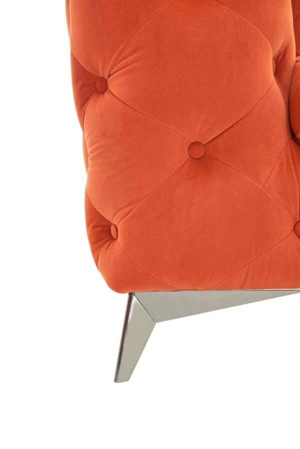 Sala Divani Casa Delilah - Sofá de dos plazas
  moderno de tela naranja – Envíos a todo México | FurnitureMX