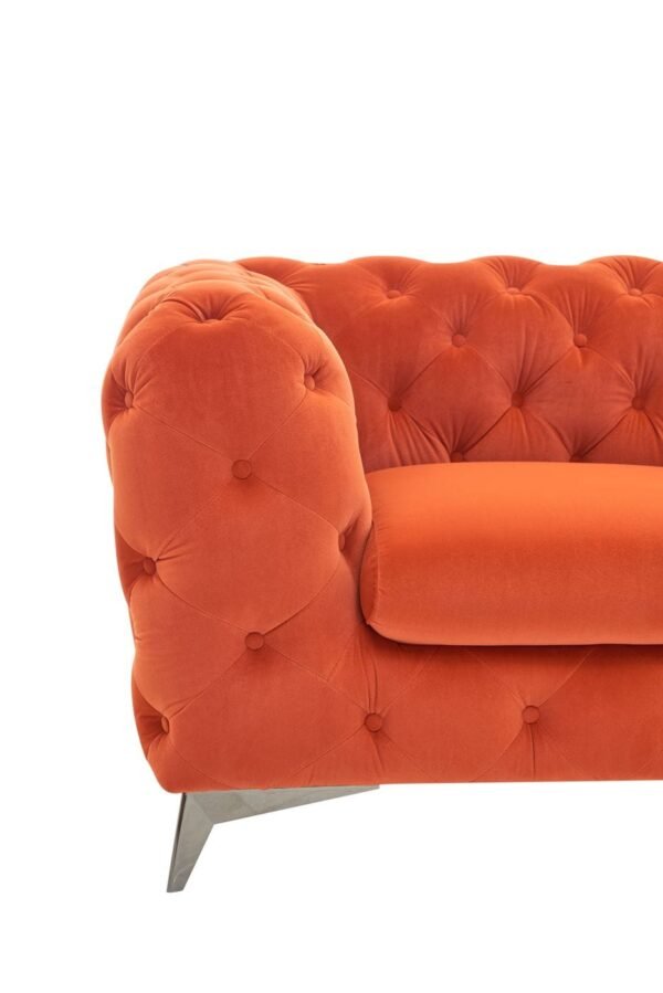 Sala Divani Casa Delilah - Sofá de dos plazas
  moderno de tela naranja – Envíos a todo México | FurnitureMX