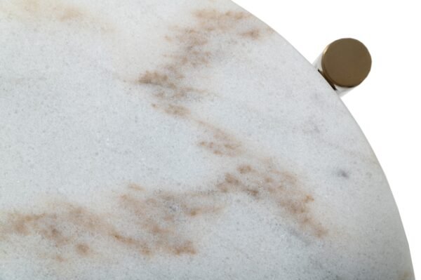 Mueble Modrest Denzel - Mármol blanco + mesa
  auxiliar dorada – Envíos a todo México | FurnitureMX