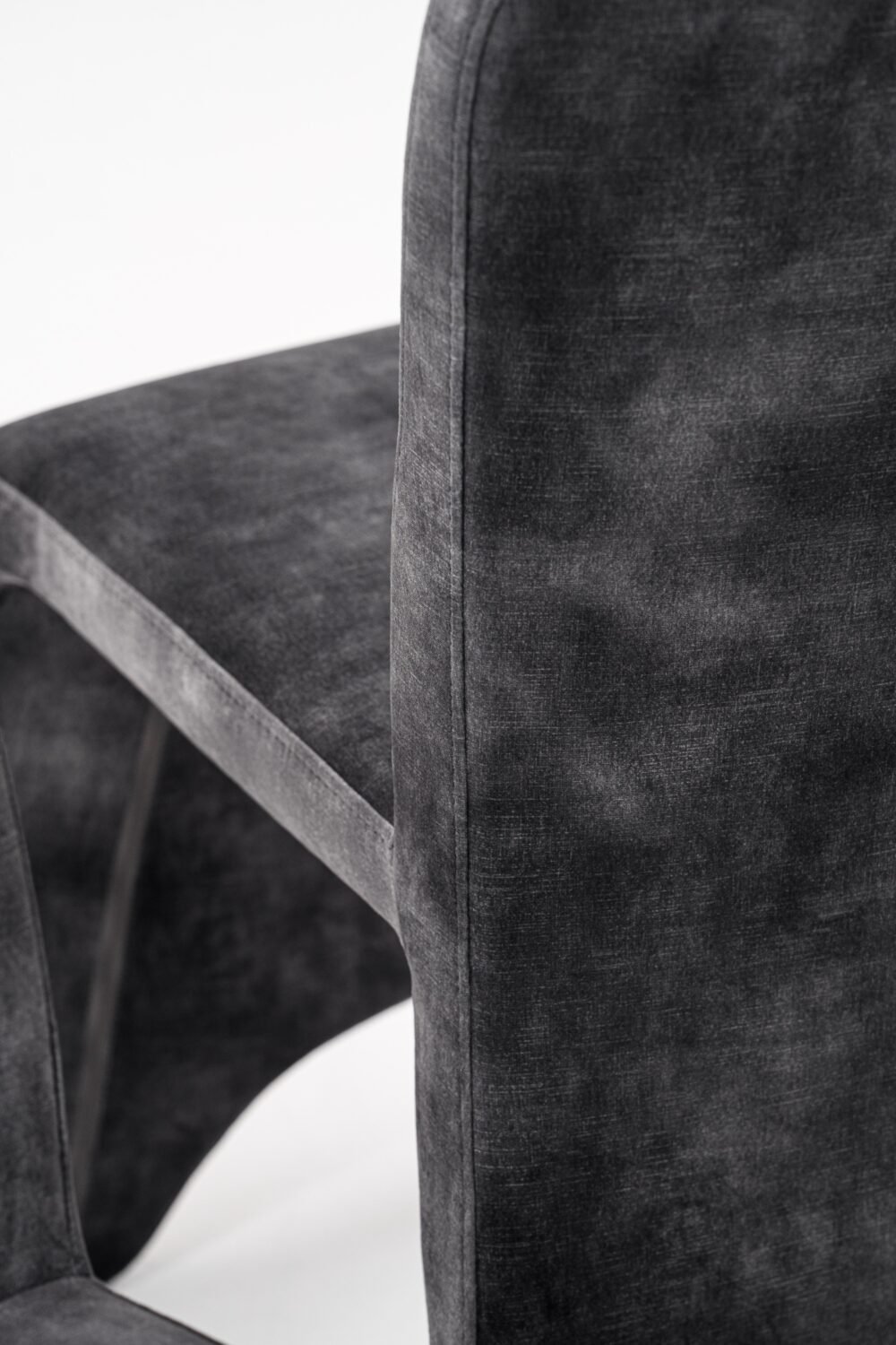 Modrest Ditka – Silla de comedor moderna de terciopelo gris (juego de 2)
