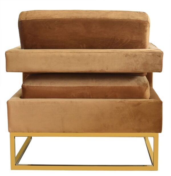 Mueble Modrest Edna - Terciopelo camel + Silla
  decorativa dorada – Envíos a todo México | FurnitureMX