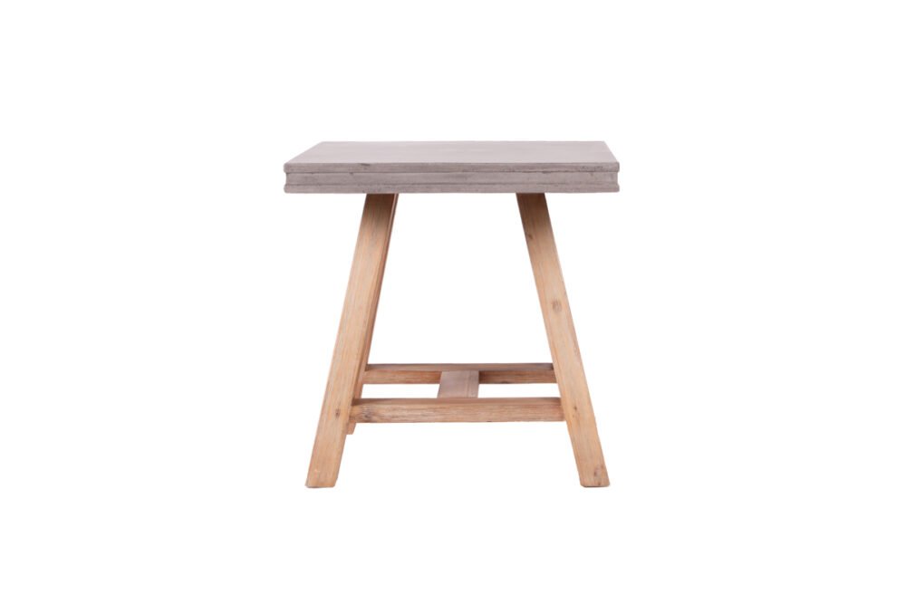Mesa auxiliar Modrest Civic Modern de hormigón y acacia