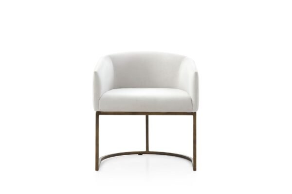 Mueble Modrest Elisa - Silla de comedor moderna de
  latón y terciopelo beige – Envíos a todo México | FurnitureMX