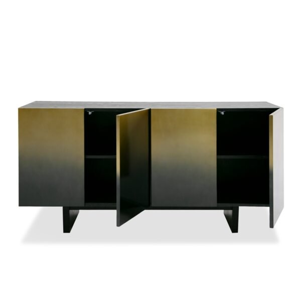 Mueble Modrest Elmira - Glam Black Ash + Buffet de
  acero inoxidable degradado – Envíos a todo México | FurnitureMX