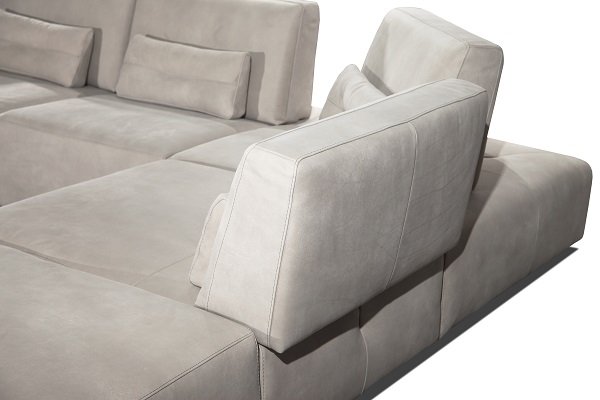 Sala Lamod Italia Hollywood - Sofá seccional LAF
  Chaise de cuero italiano gris claro – Envíos a todo México | FurnitureMX
