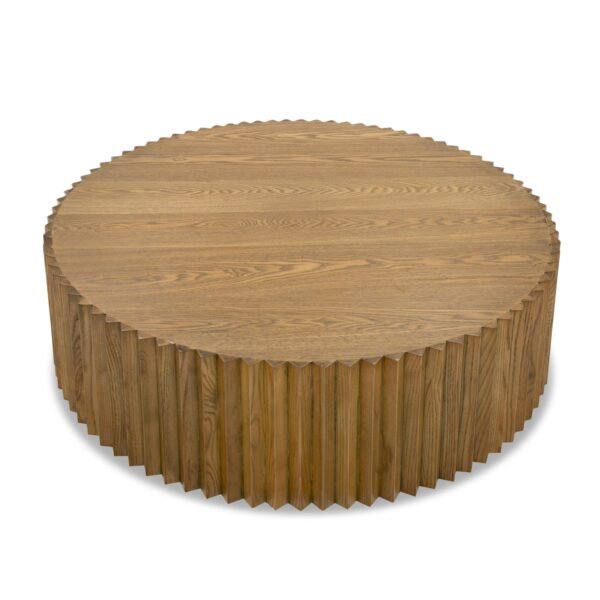 Mueble Modrest España - Mesa de centro redonda
  moderna de nogal – Envíos a todo México | FurnitureMX