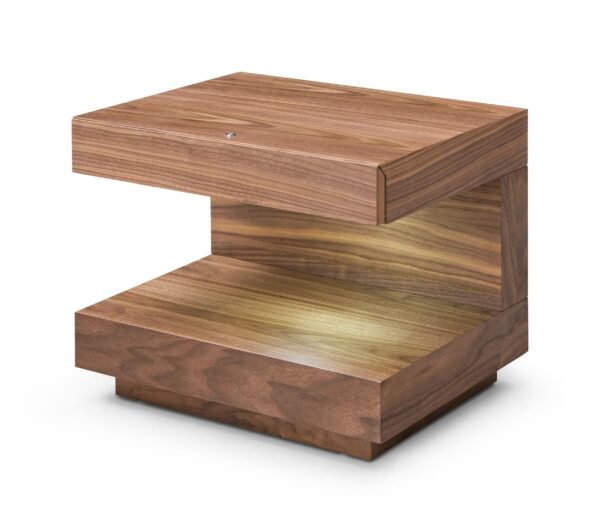 Mueble Modrest Esso - Mesita de noche contemporánea
  de nogal – Envíos a todo México | FurnitureMX