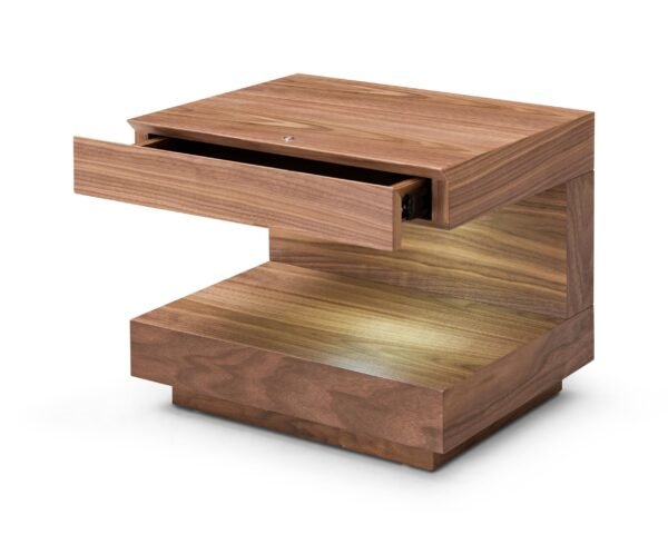 Mueble Modrest Esso - Mesita de noche contemporánea
  de nogal – Envíos a todo México | FurnitureMX